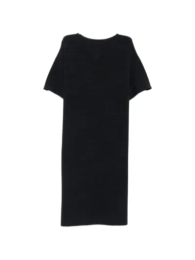 Fabiana Filippi Short-sleeve Midi Dress In Black