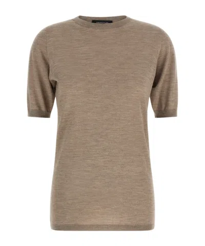 Fabiana Filippi Cashmere And Silk Sweater In Brown