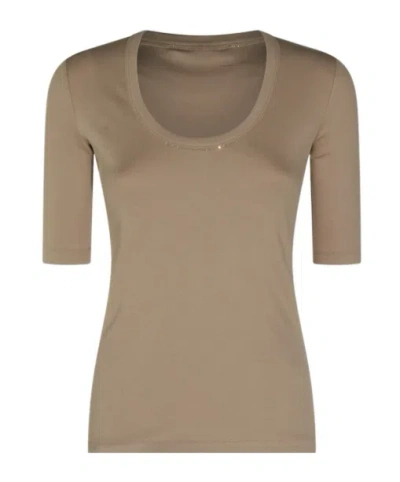Fabiana Filippi Short-sleeved T-shirt In Brown