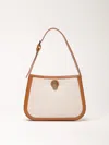Fabiana Filippi Structured Canvas Shoulder Bag In Leather