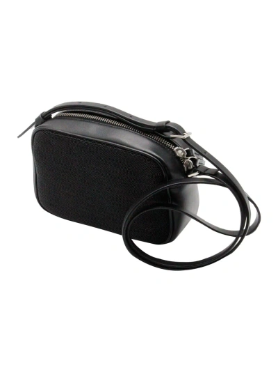 Fabiana Filippi Shoulder Bag In Soft Calfskin Embellished With Rows Of Monili On The Front, Dimensions Cm. 16 X 12 X In Black