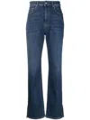 Fabiana Filippi Side-slit Bootcut Jeans In Blue