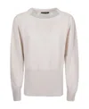 Fabiana Filippi Side Slits Sweater In White