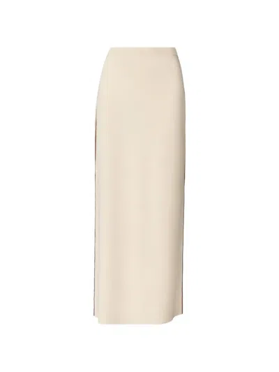 Fabiana Filippi Side-split Maxi Skirt In White