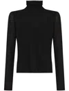 Fabiana Filippi Ribbed Knit Turtle Neck Sweater In Black  