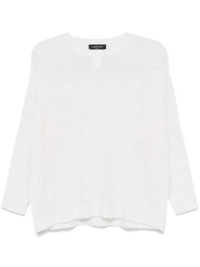 Fabiana Filippi Silk And Cashmere Sweater In White