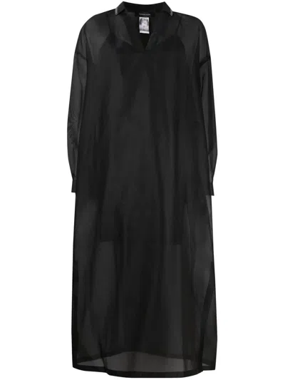 Fabiana Filippi Silk-blend Midi Dress In Black