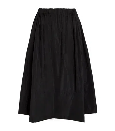 Fabiana Filippi Silk-blend Midi Skirt In Black