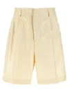 Fabiana Filippi Bermuda Shorts In Silk Cotton Blend In Neutral
