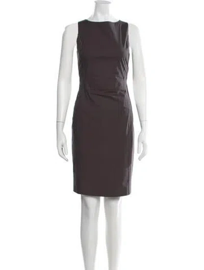 Pre-owned Fabiana Filippi Silk Knee-length Dress In Gray