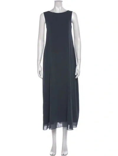 Pre-owned Fabiana Filippi Silk Long Dress In Blue