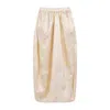 Fabiana Filippi Silk Midi Skirt Floral Pattern
