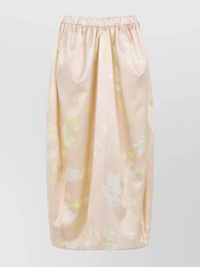 FABIANA FILIPPI SILK MIDI SKIRT FLORAL PATTERN