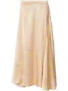 Shop Fabiana Filippi Silk Midi Skirt In Pink