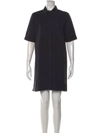 Pre-owned Fabiana Filippi Silk Mini Dress In Black