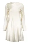 Fabiana Filippi Satin Midi Dress In Ecru