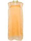 Fabiana Filippi Silk-organza Midi Dress In Orange