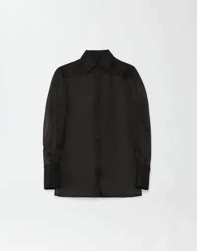 Fabiana Filippi Silk Organza Shirt In Black