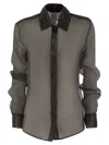 Fabiana Filippi Women's Silk Organza Shirt With Embroidery In Black