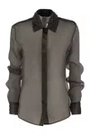 Fabiana Filippi Women's Silk Organza Shirt With Embroidery In Black
