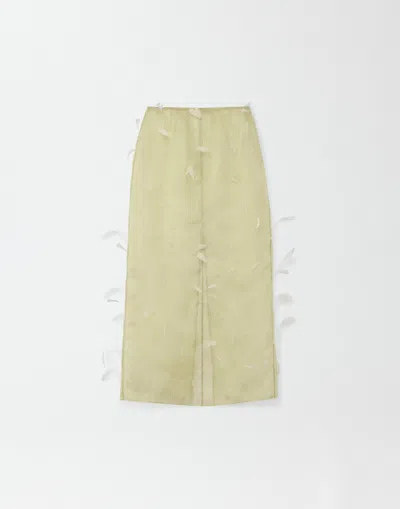 Fabiana Filippi Silk Organza Skirt In Apple