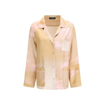Fabiana Filippi Women Beige Relaxed Abstract Shirt, S Luxury Shirts For Women Darveys In Multi