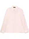 Fabiana Filippi Fine-knit Semi-sheer Shirt In 粉色