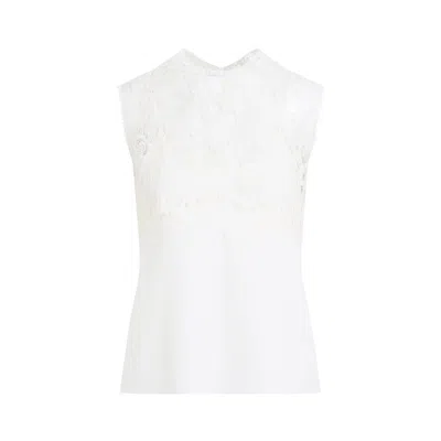 Fabiana Filippi Silk Top Lace Insert In White
