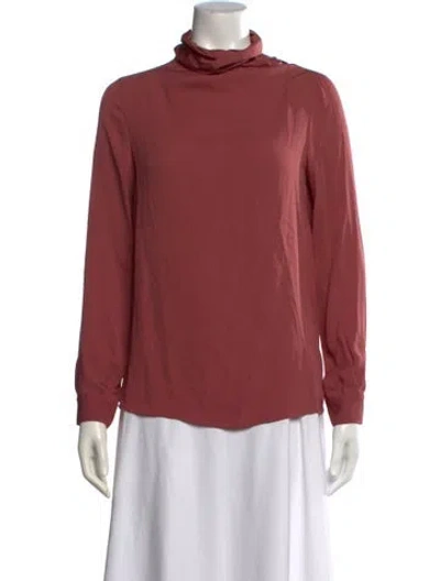 Pre-owned Fabiana Filippi Silk Turtleneck Top In Purple
