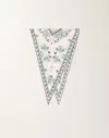 Fabiana Filippi Silk Twill Losange Scarf With Painted Print In Green