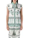 Fabiana Filippi Loose Fit Sleeveless Silk Twill Shirt