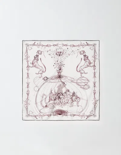 Fabiana Filippi Printed Silk Twill Scarf In White