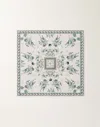 Fabiana Filippi Silk Twill Losange Scarf With Painted Print In Green