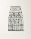 Fabiana Filippi Printed Midi Skirt In White/turquoise/aquagreen
