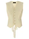 Fabiana Filippi Silk Vest With Adjustable Tie Back