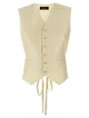Fabiana Filippi Silk Vest With Adjustable Tie Back