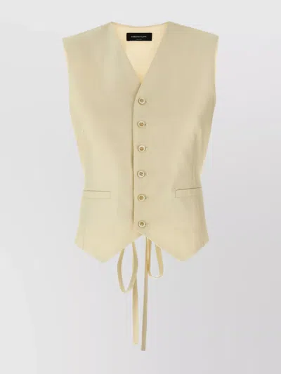 FABIANA FILIPPI SILK VEST WITH ADJUSTABLE TIE BACK