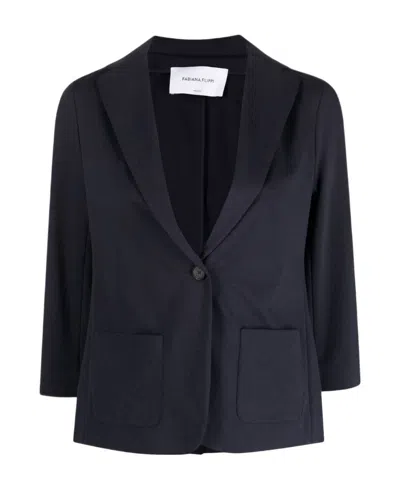 Fabiana Filippi Single-breasted Blazer In Blue