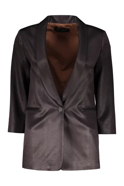 Fabiana Filippi Single-breasted Blazer In Brown