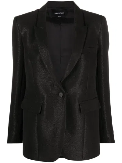 Fabiana Filippi Single-breasted Blazer In Brown
