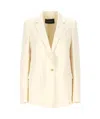 Fabiana Filippi Women's Front Button Jacket In White