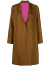 Fabiana Filippi Single-breasted Coat In Brown