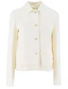 Fabiana Filippi Single-breasted Jacket With Organza Band Detail