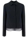 Fabiana Filippi Single-breasted Linen And Viscose Jacket In Blue