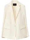 Fabiana Filippi Double-breasted Wool Twill Jacket In White