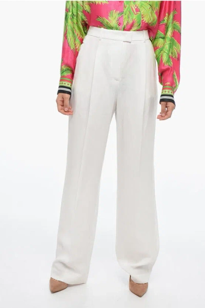 Fabiana Filippi Single-pleated Linen Blend Chinos Pants In White