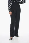 Fabiana Filippi Single-pleated Linen Blend Chinos Pants In Black