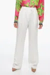 Fabiana Filippi Single-pleated Linen Blend Chinos Pants In White