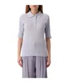 Fabiana Filippi Single-row Rib Knit Sweater In Purple