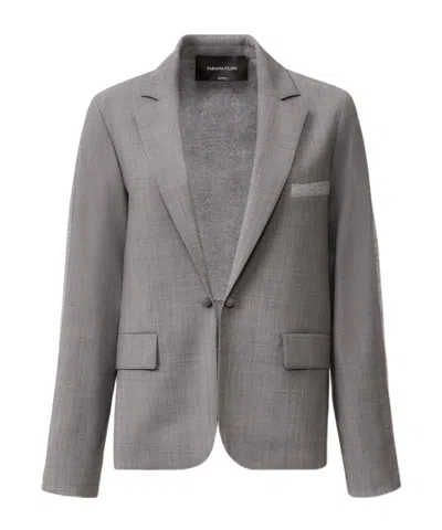 Fabiana Filippi Single-breasted Suit Jacket In Gray